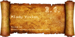 Mlady Vivien névjegykártya